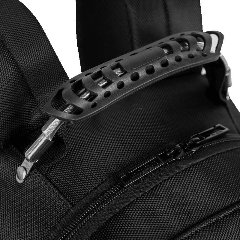 Mochila Grande 2 Compartimentos Cabo de Aço Notebook Sestini ST4000 - Preto Preto 7