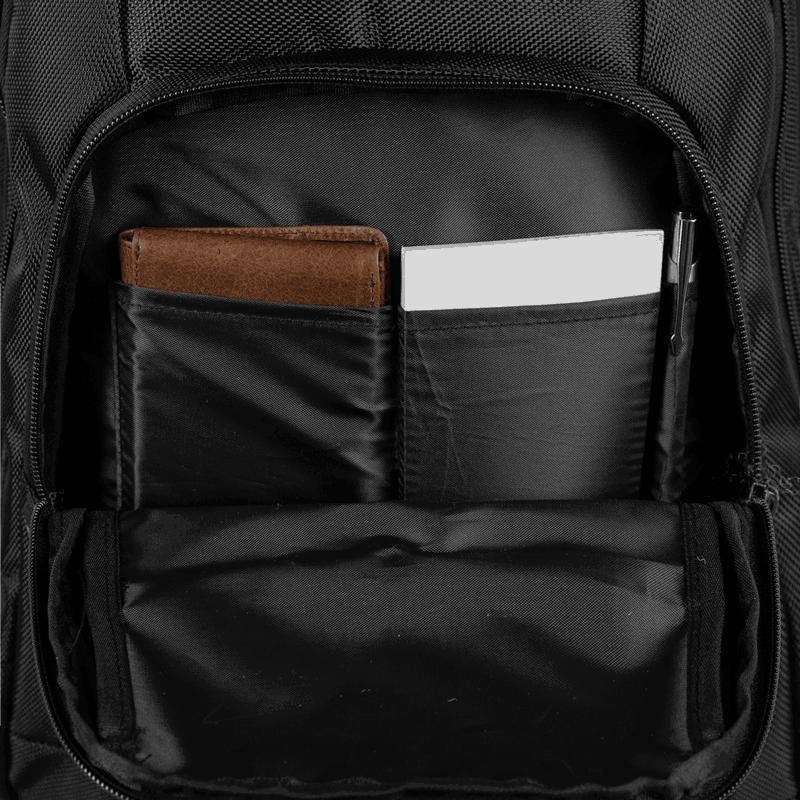 Mochila Grande 2 Compartimentos Cabo de Aço Notebook Sestini ST4000 - Preto Preto 8