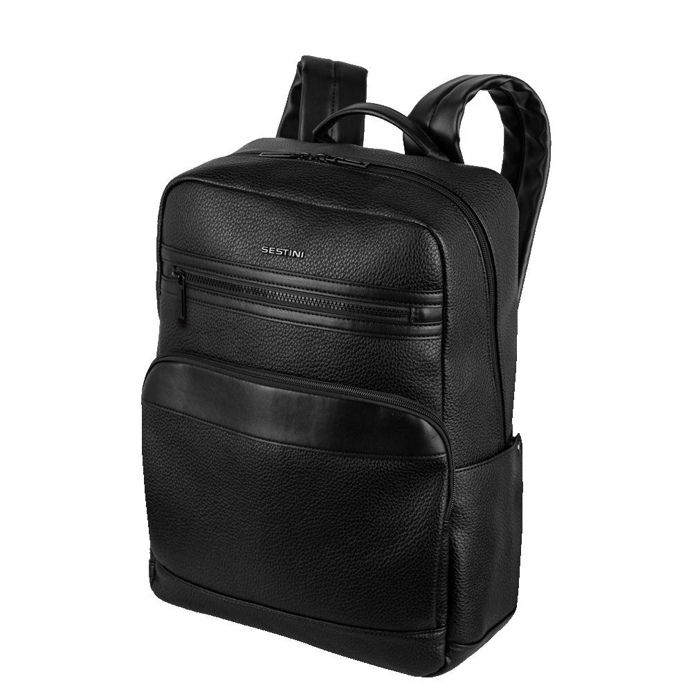 Mochila Grande 1 Compartimento Notebook 15,6 Sestini Core - Preto Preto 3