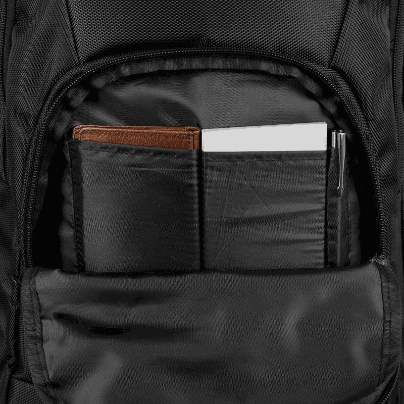 Mochila Grande 2 Compartimentos Notebook Sestini ST4000 - Preto Preto 7