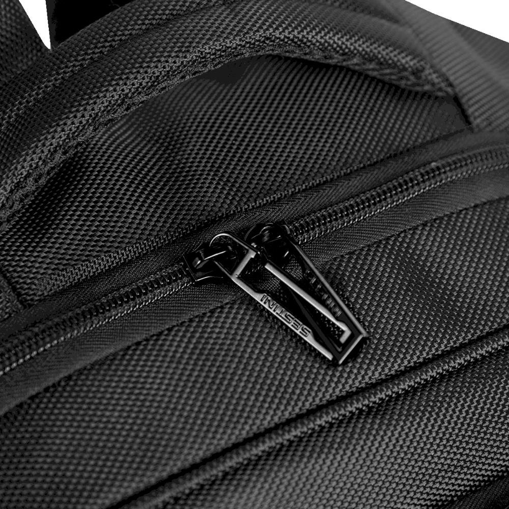 Mochila Grande 2 Compartimentos Notebook Sestini ST4000 - Preto Preto 9