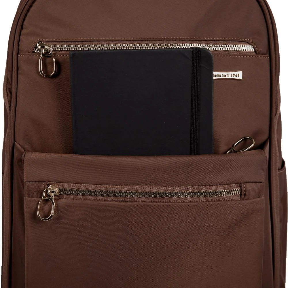 Mochila Grande Slim Notebook 15 Sestini Elegance - Marrom Marrom 12