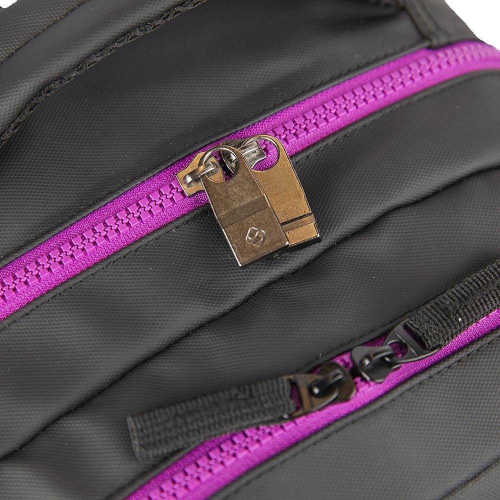 Mochila  2 Compartimentos Sestini College Hydroblock - Preto e Roxo Preto 13