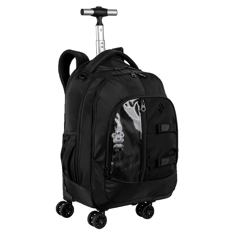 Mochila Carrinho 4 Rodas Duplas Sestini Studio - Preto Preto 2