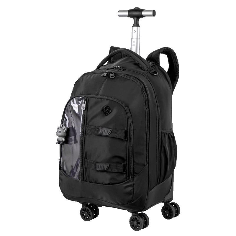 Mochila Carrinho 4 Rodas Duplas Sestini Studio - Preto Preto 3