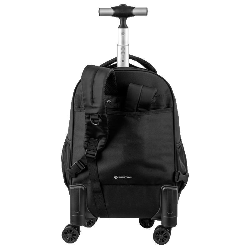 Mochila Carrinho 4 Rodas Duplas Sestini Studio - Preto Preto 4