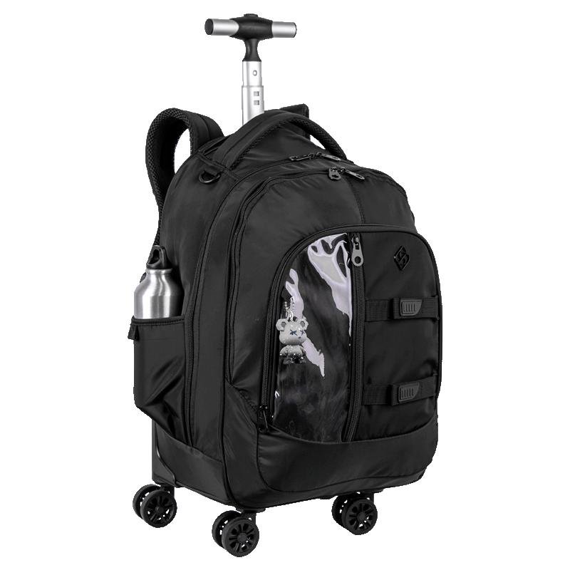 Mochila Carrinho 4 Rodas Duplas Sestini Studio - Preto Preto 5