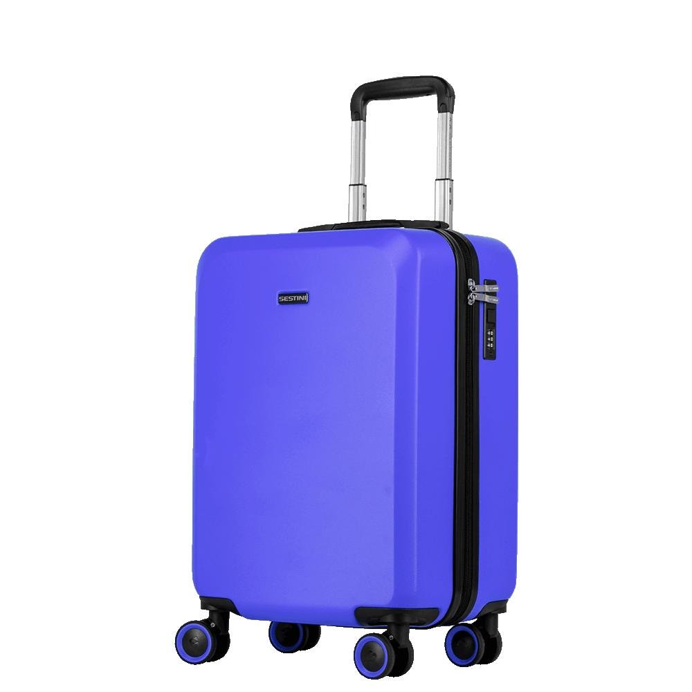 Mala de Viagem Bordo com Rodas 360º Uno Racer - Azul Azul 3