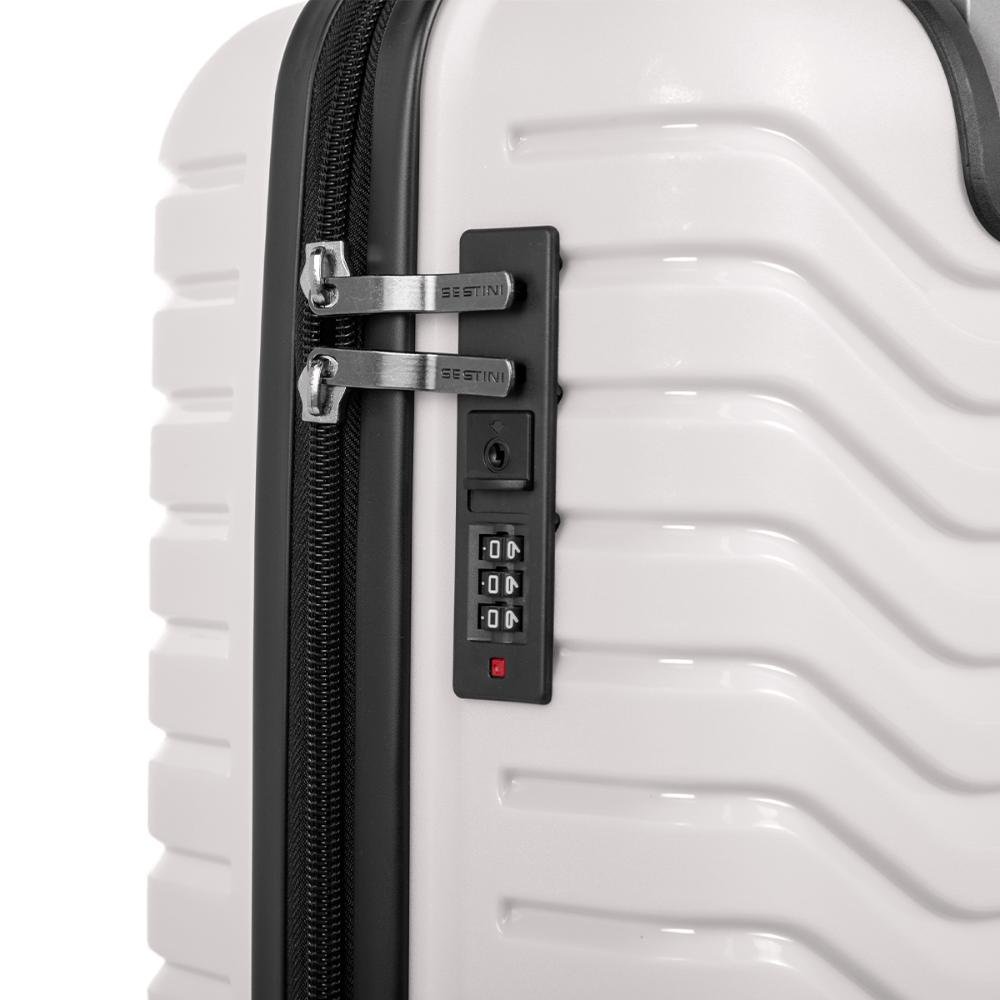 Mala de Viagem Bordo com Rodas 360º Basic Plus - Branco Branco 4