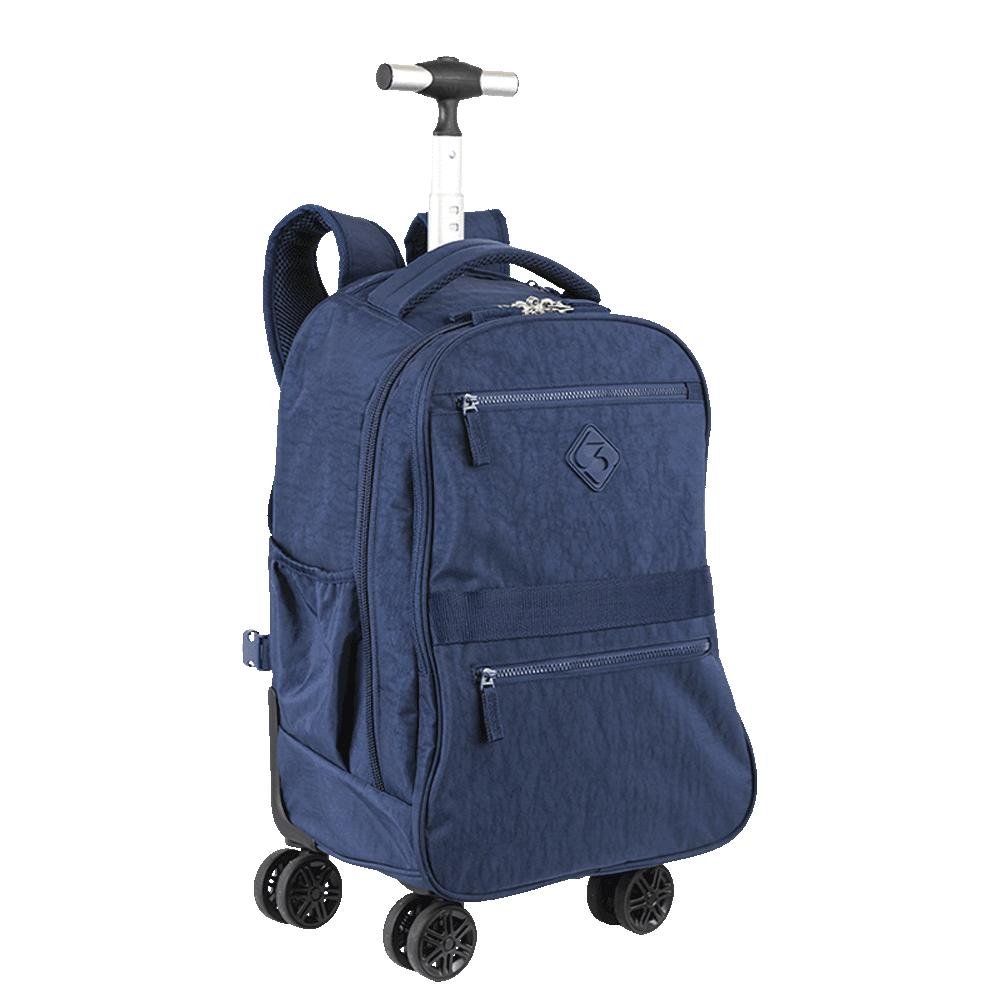 Mochila Carrinho 4 Rodas Duplas Sestini Rolling Crinkle - Azul Azul 2