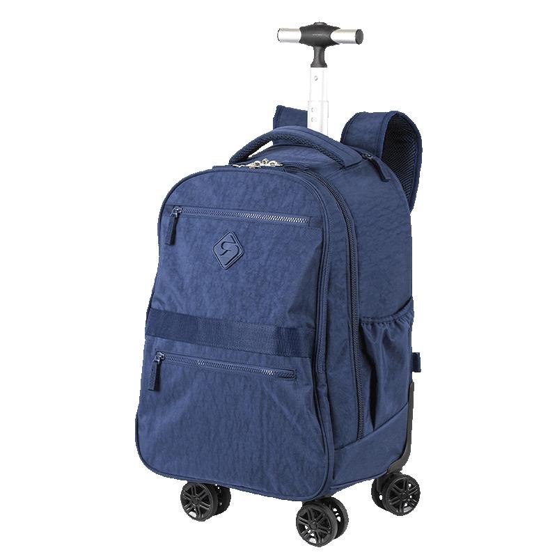 Mochila Carrinho 4 Rodas Duplas Sestini Rolling Crinkle - Azul Azul 3