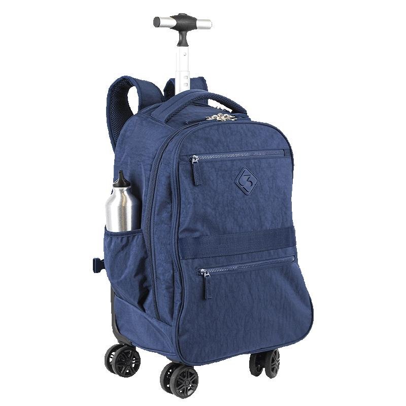 Mochila Carrinho 4 Rodas Duplas Sestini Rolling Crinkle - Azul Azul 5