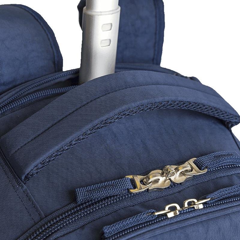 Mochila Carrinho 4 Rodas Duplas Sestini Rolling Crinkle - Azul Azul 10