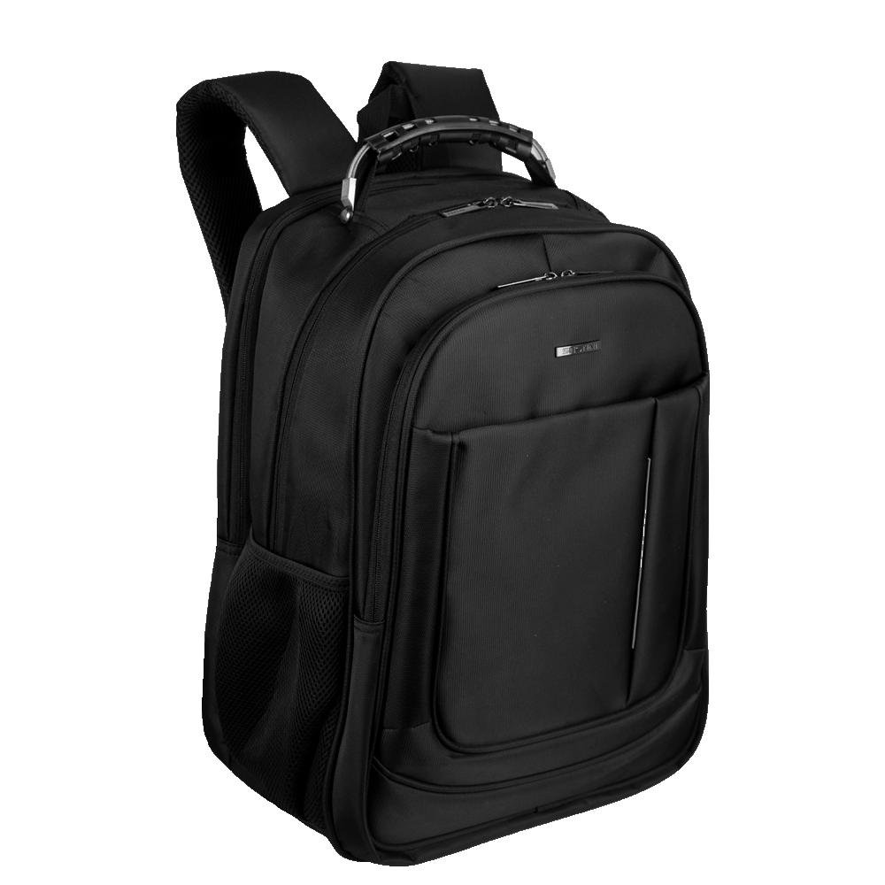 Mochila Grande 3 Compartimentos Com Cabo de Aço Notebook 17" Sestini Impact - Preto Preto 2