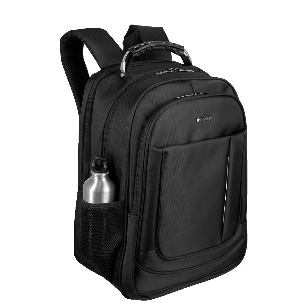 Mochila Grande 3 Compartimentos Com Cabo de Aço Notebook 17" Sestini Impact - Preto Preto 4