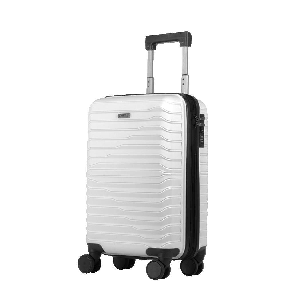 Mala de Viagem Bordo com Rodas 360º Essencial Plus - Branco Branco 3