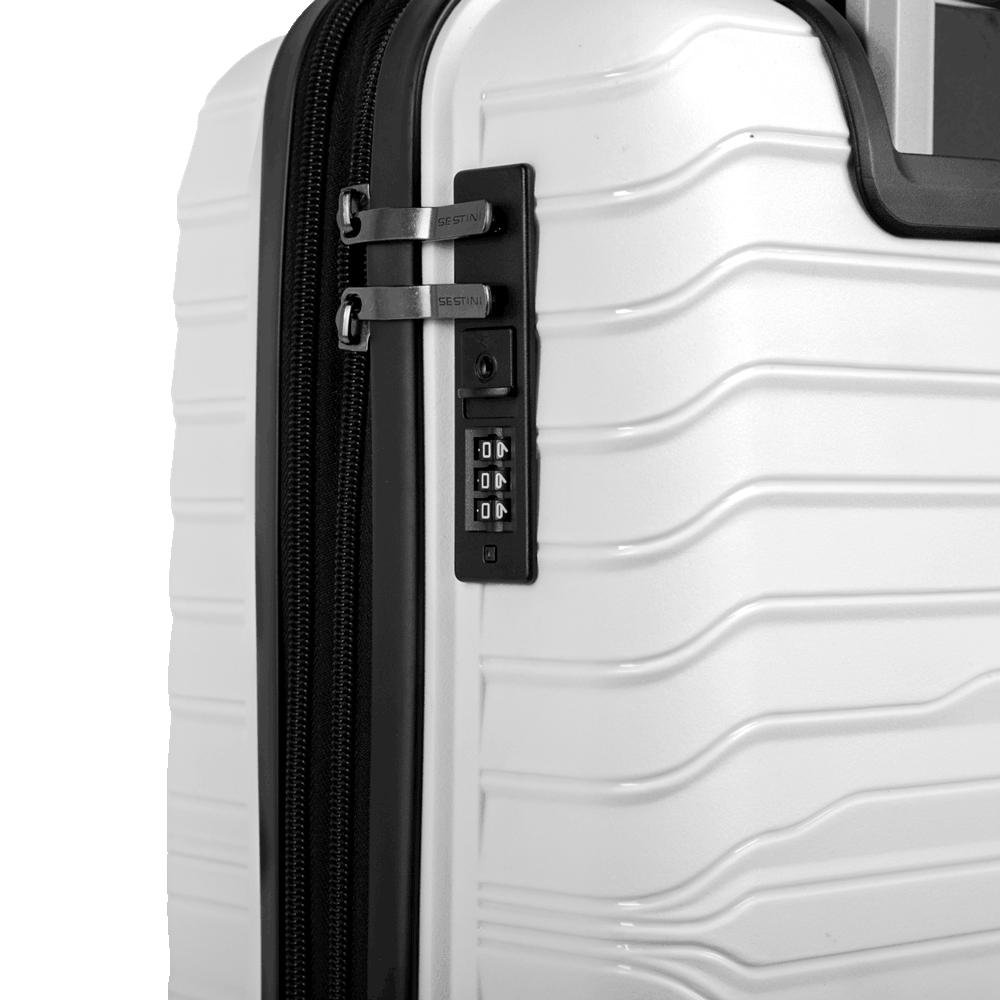 Mala de Viagem Bordo com Rodas 360º Essencial Plus - Branco Branco 7