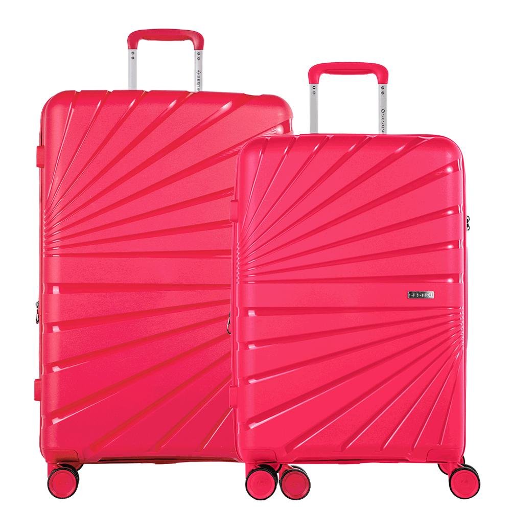 Kit 2 Malas de Viagem Média e Bordo SUPREME 20 - PINK