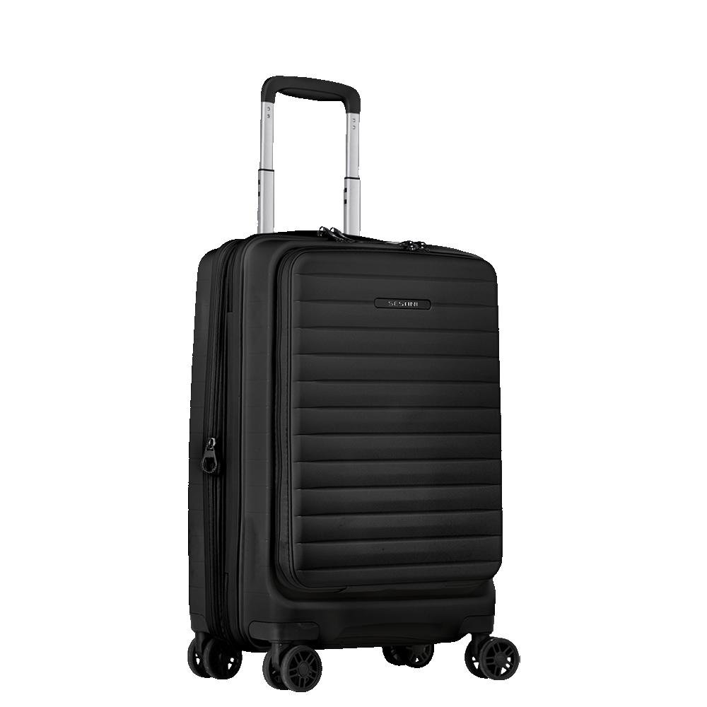 Mala de Viagem Bordo em Polipro Rodas 360º PP Duo - Preto Preto 2