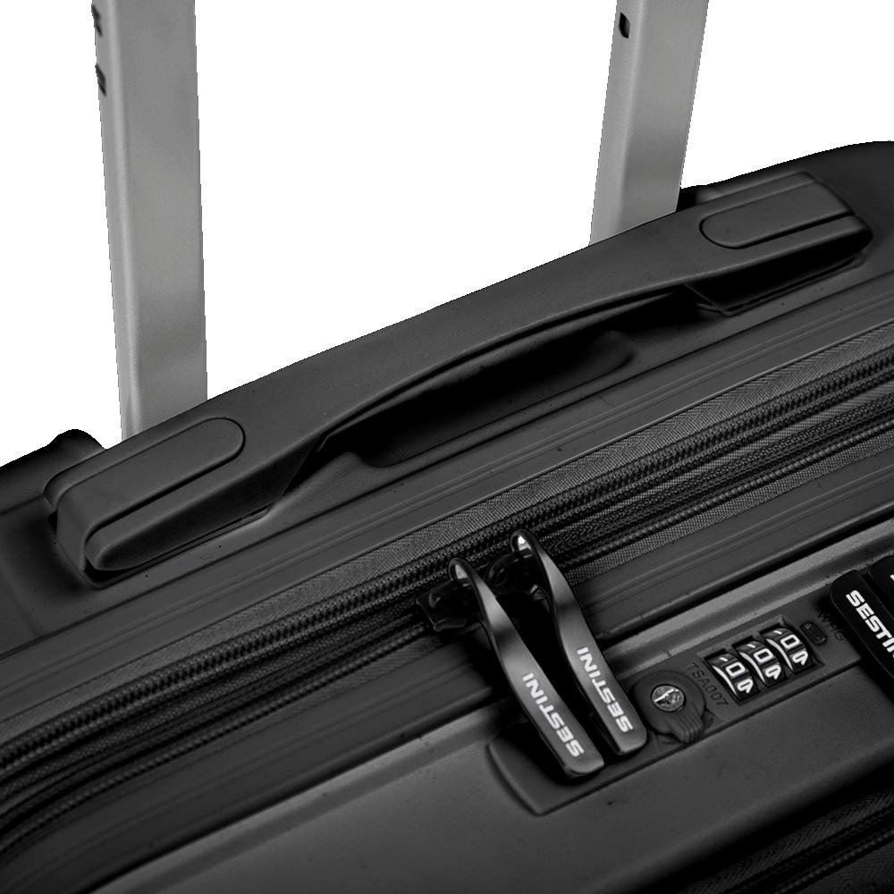 Mala de Viagem Bordo em Polipro Rodas 360º PP Duo - Preto Preto 11