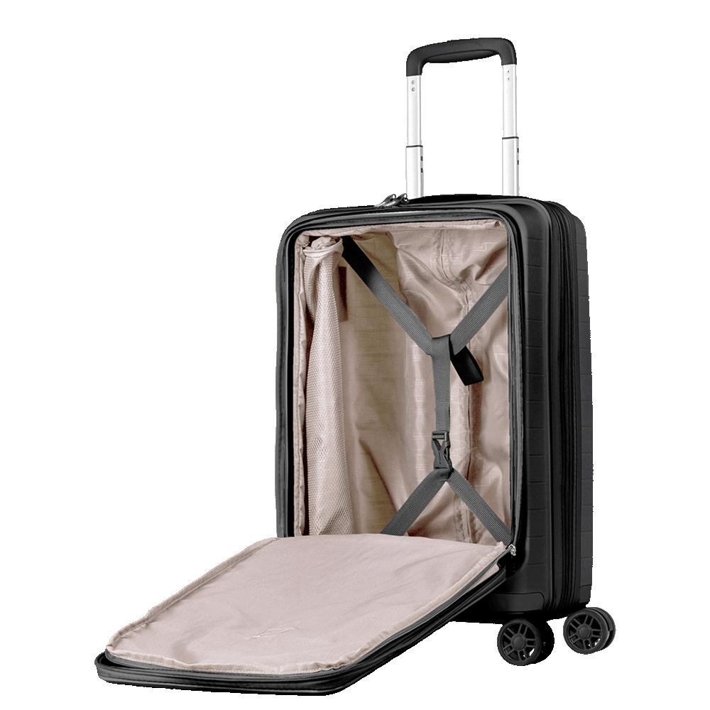 Mala de Viagem Bordo em Polipro Rodas 360º PP Duo - Preto Preto 6