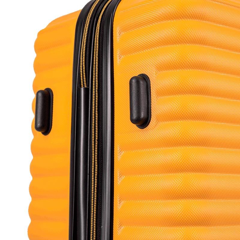 Mala de Viagem Grande 32 kg ABS com Rodas 360° Racer - Amarelo Amarelo 12