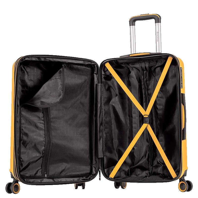 Mala de Viagem Grande 32 kg ABS com Rodas 360° Racer - Amarelo Amarelo 5