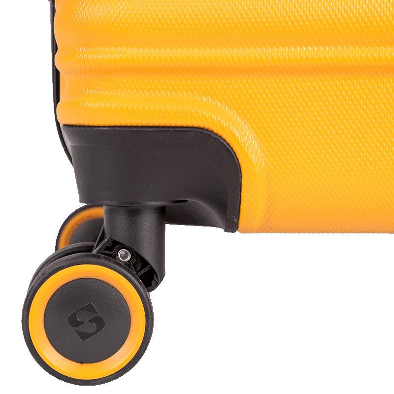 Mala de Viagem Grande 32 kg ABS com Rodas 360° Racer - Amarelo Amarelo 7