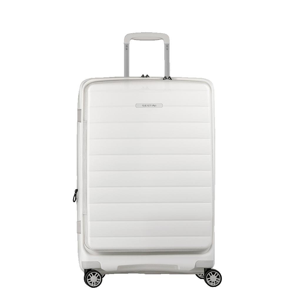 Mala de Viagem Média 23 kg em Polipropileno com Rodas 360° PP Duo - Branco Branco 2