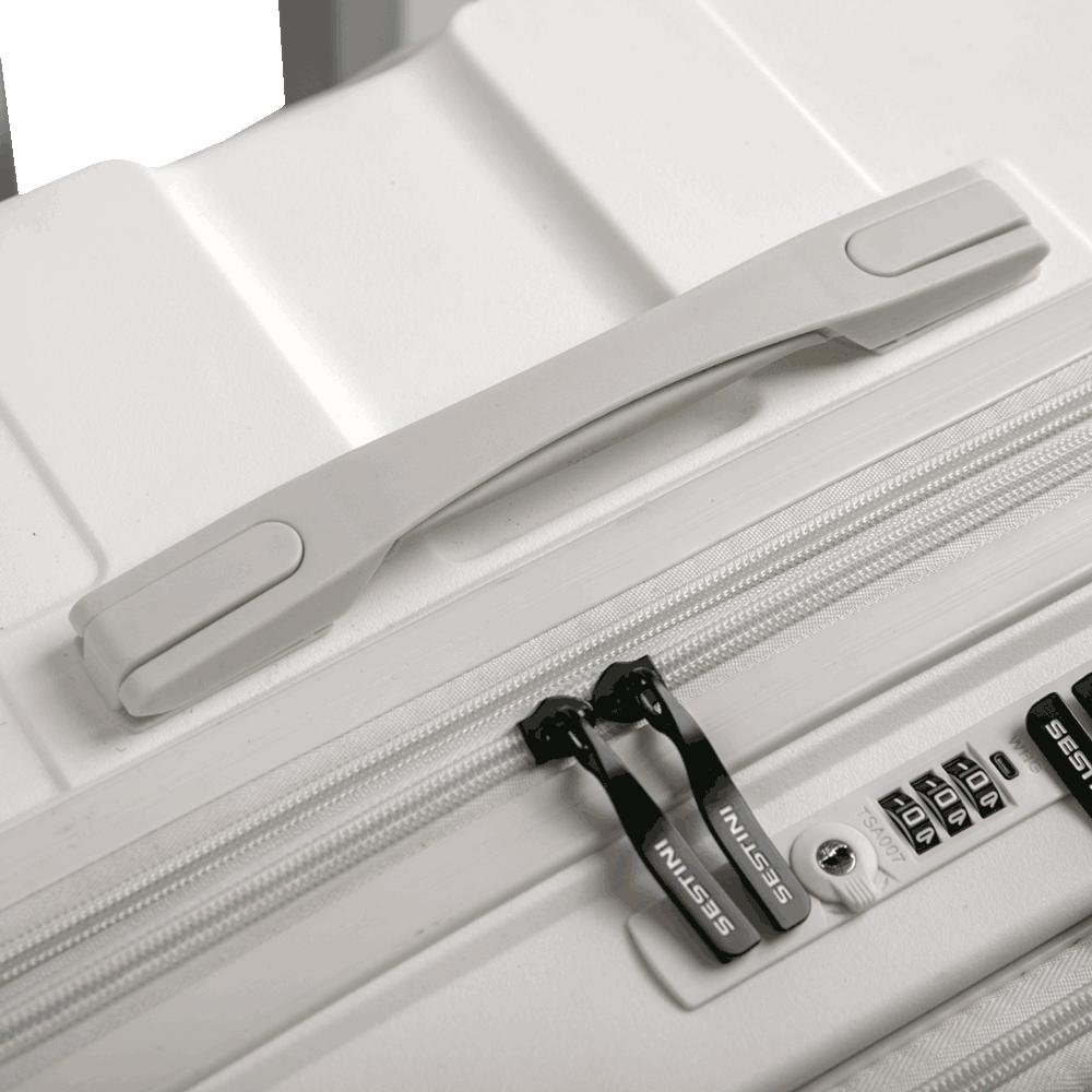 Mala de Viagem Média 23 kg em Polipropileno com Rodas 360° PP Duo - Branco Branco 12