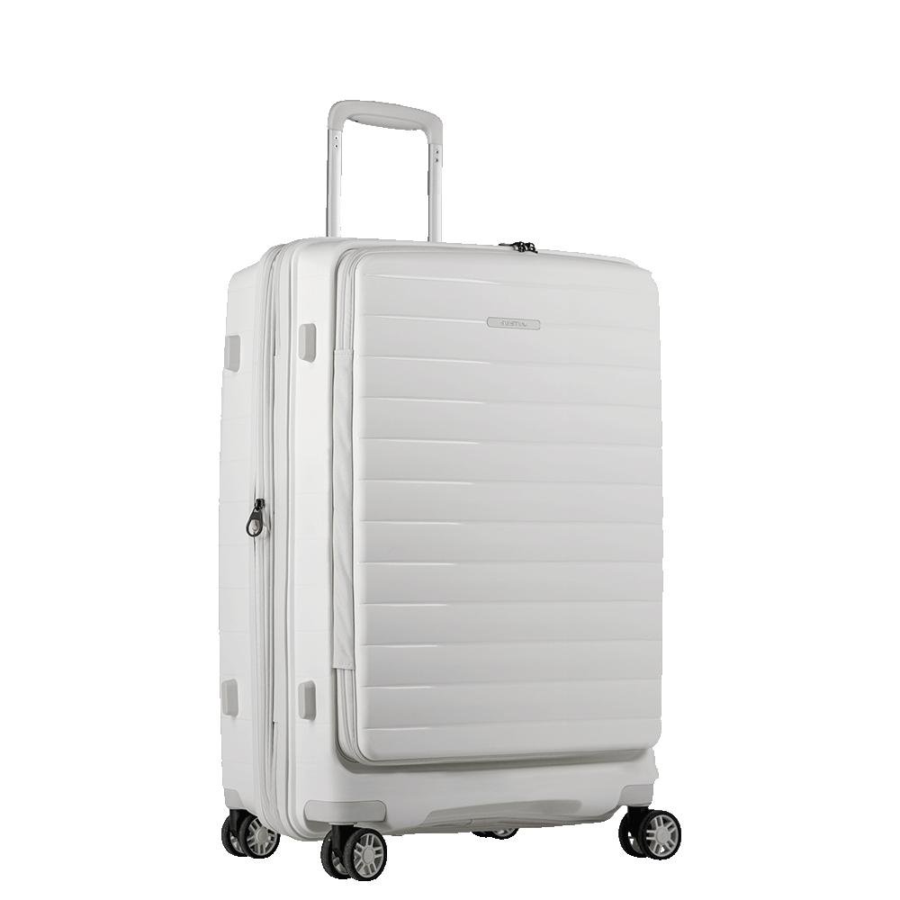Mala de Viagem Média 23 kg em Polipropileno com Rodas 360° PP Duo - Branco Branco 3