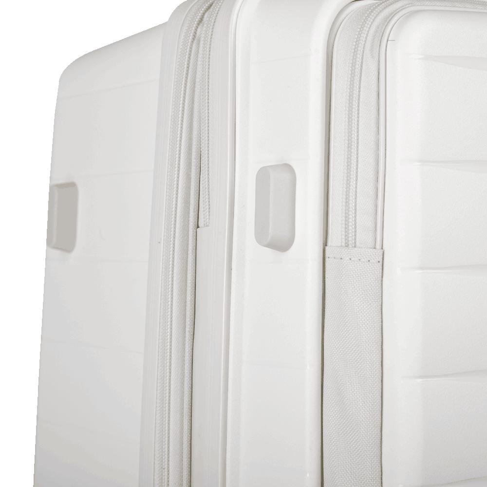 Mala de Viagem Média 23 kg em Polipropileno com Rodas 360° PP Duo - Branco Branco 9