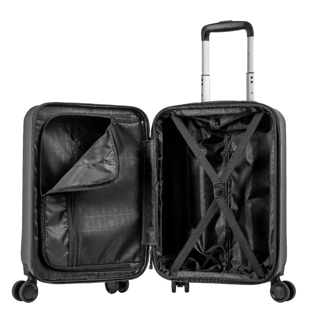 Mala de Viagem Bordo 10 kg em ABS com Rodas 360º Gama 4 - Grafite Cinza 5