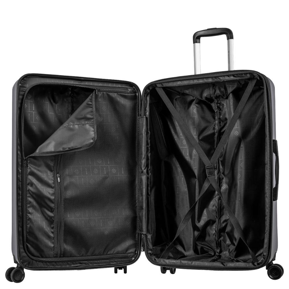 Mala de Viagem Grande 32 kg em ABS com Rodas 360º Gama 4 - Grafite Cinza 5