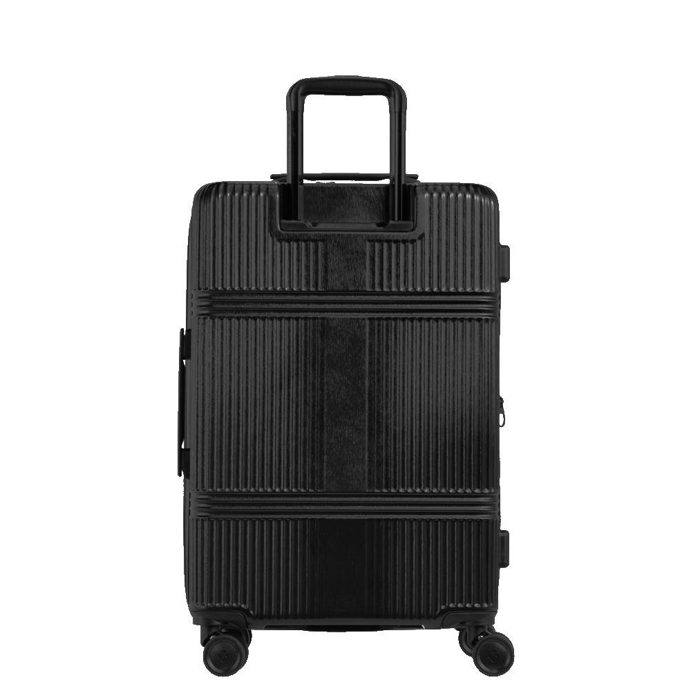 Mala de Viagem Média 23 kg ABS com Rodas 360° Croma - Preto Preto 4
