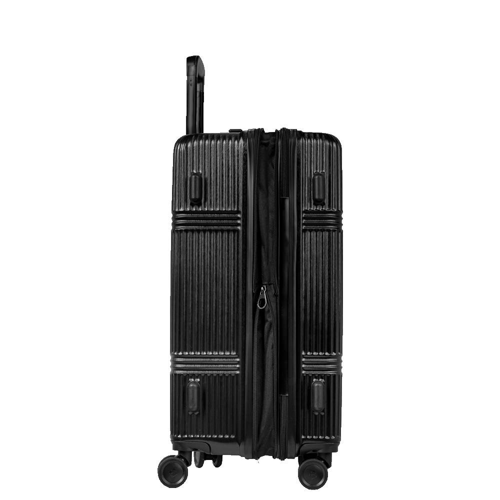 Mala de Viagem Média 23 kg ABS com Rodas 360° Croma - Preto Preto 5