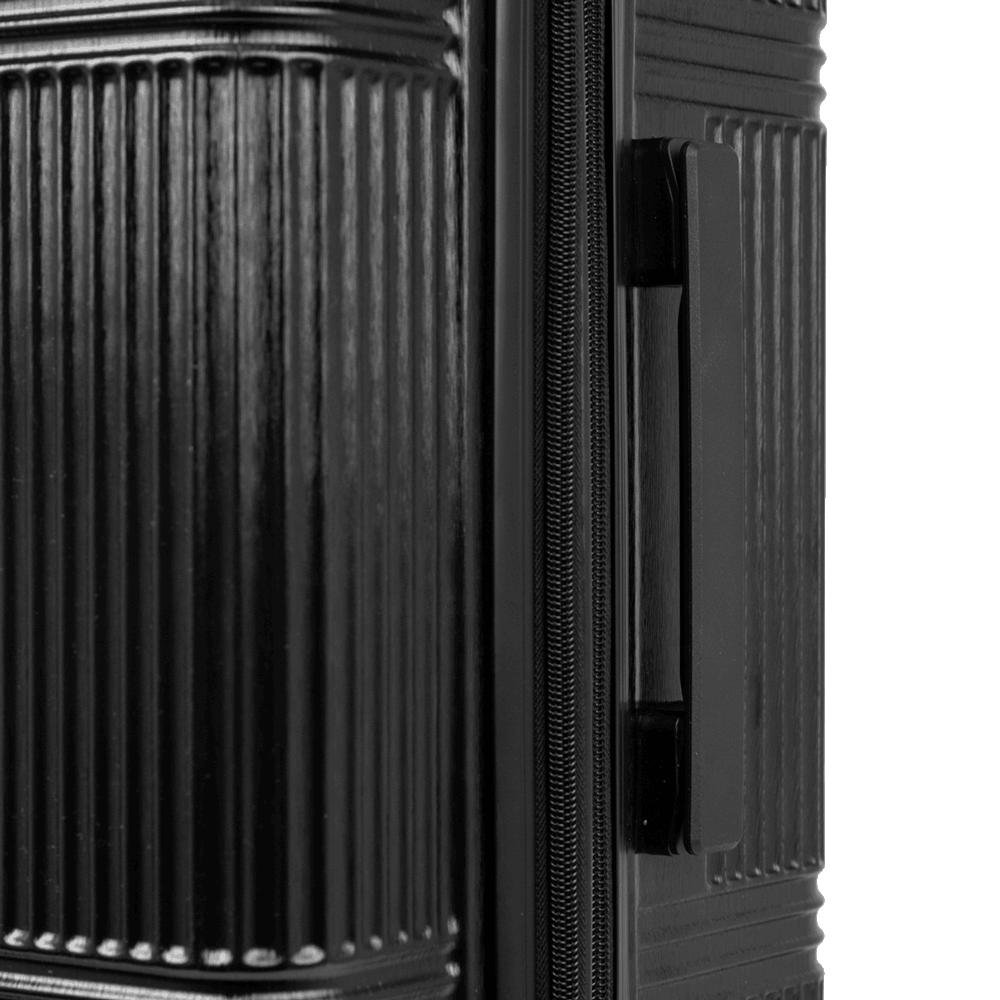 Mala de Viagem Média 23 kg ABS com Rodas 360° Croma - Preto Preto 8