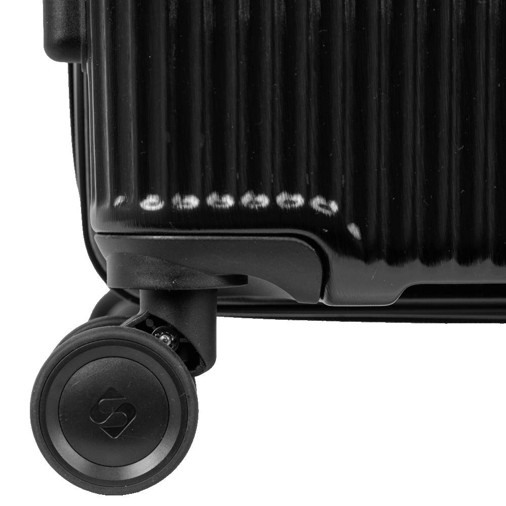 Mala de Viagem Média 23 kg ABS com Rodas 360° Croma - Preto Preto 10