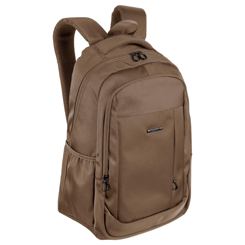 Mochila Grande 2 Compartimentos Notebook 17' Sestini Work 2 - Marrom Marrom 1