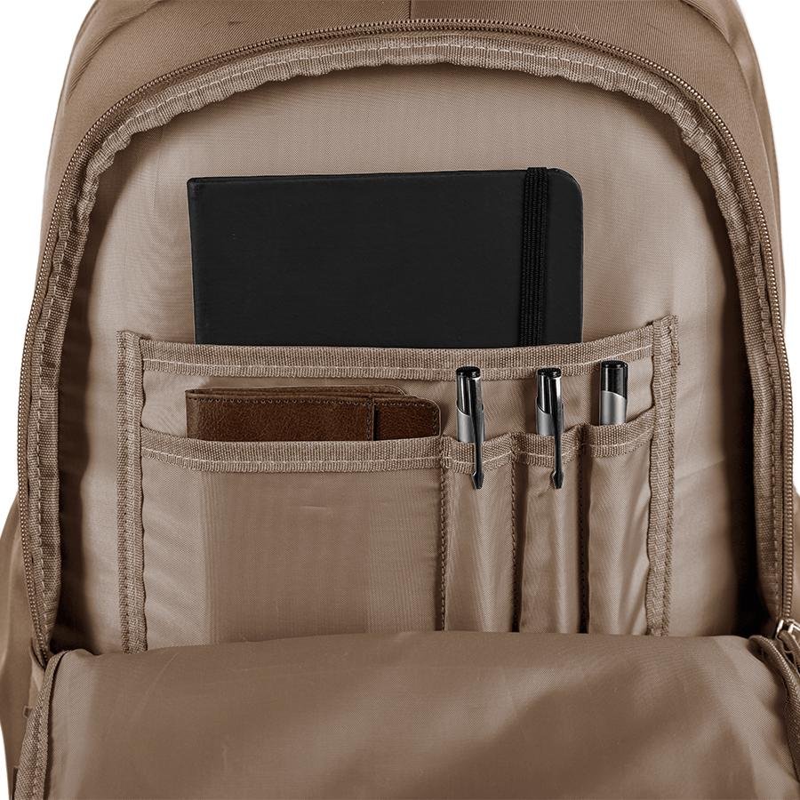 Mochila Grande 2 Compartimentos Notebook 17' Sestini Work 2 - Marrom Marrom 6