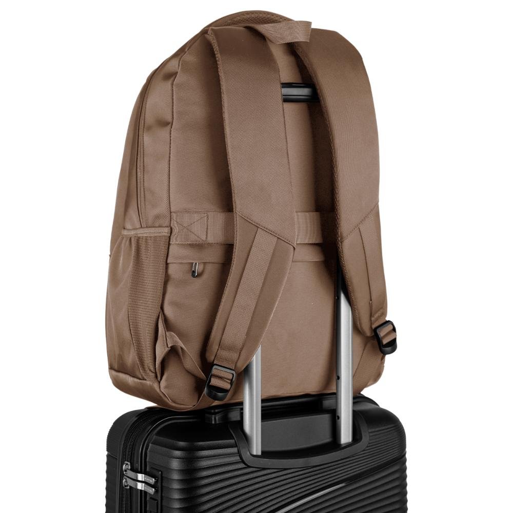 Mochila Grande 2 Compartimentos Notebook 17' Sestini Work 2 - Marrom Marrom 10