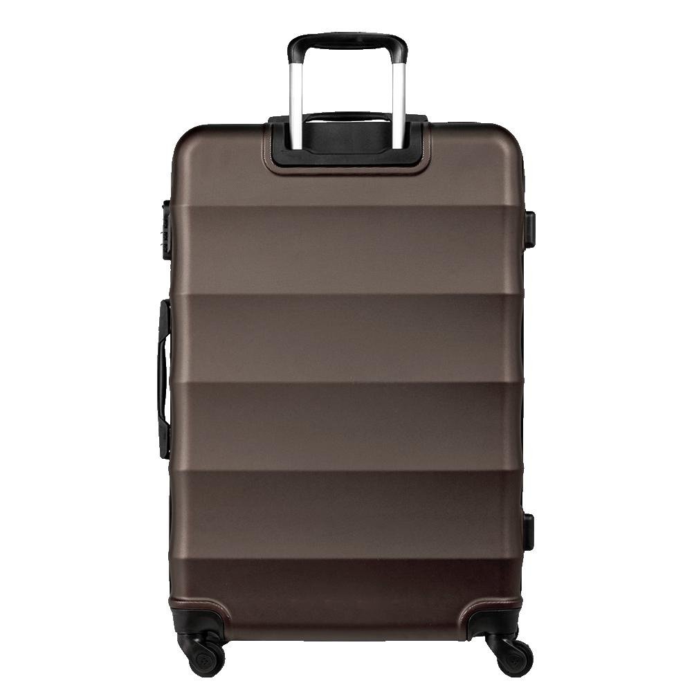 Mala de Viagem Grande 32 kg ABS com Rodas 360° Basic - Bronze Marrom 3