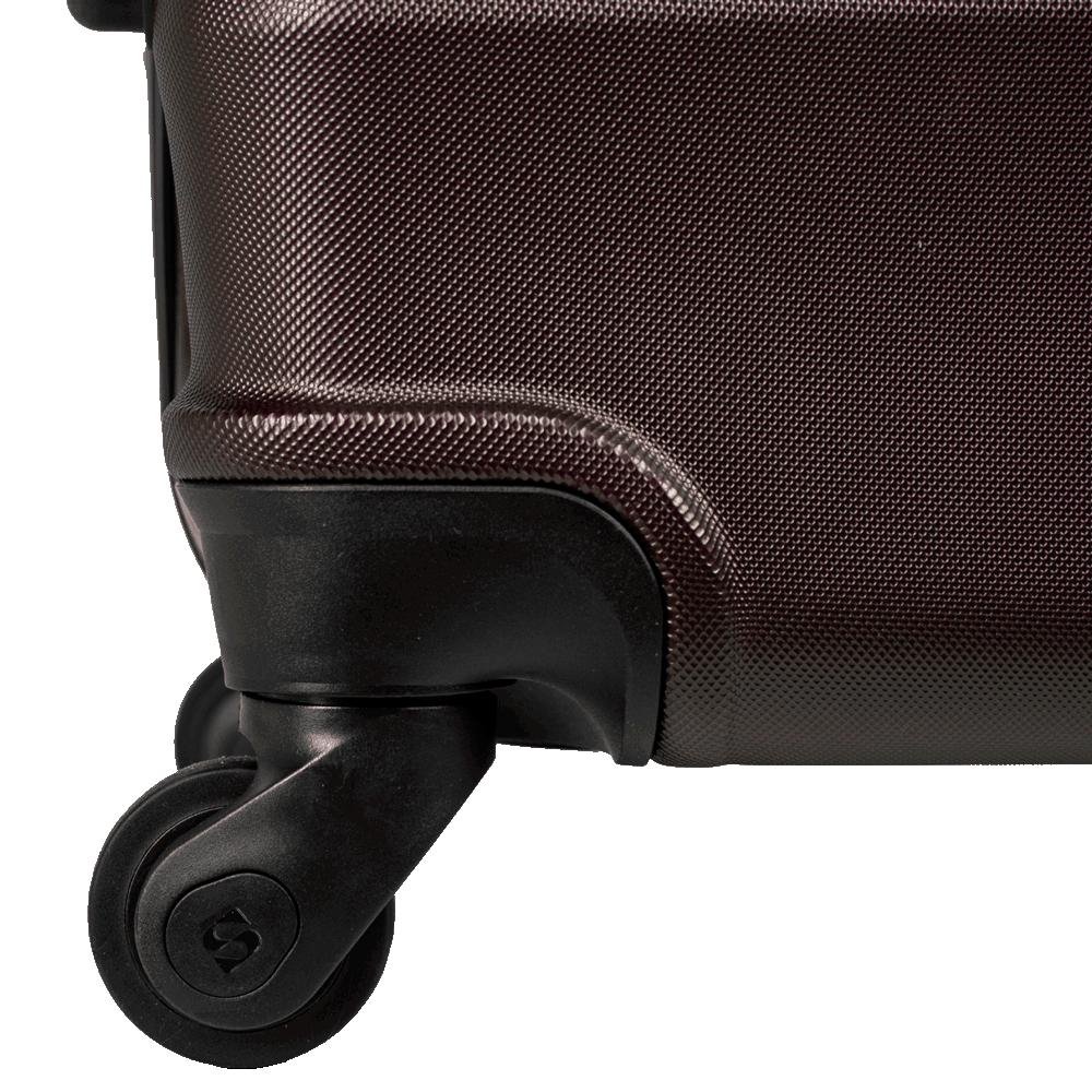 Mala de Viagem Grande 32 kg ABS com Rodas 360° Basic - Bronze Marrom 7