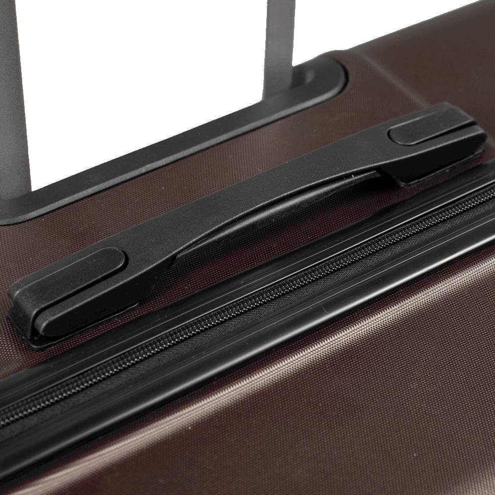 Mala de Viagem Grande 32 kg ABS com Rodas 360° Basic - Bronze Marrom 9