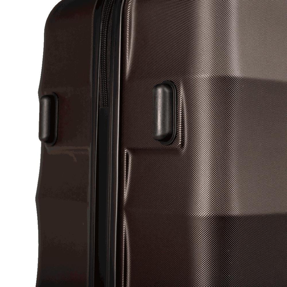 Mala de Viagem Grande 32 kg ABS com Rodas 360° Basic - Bronze Marrom 10