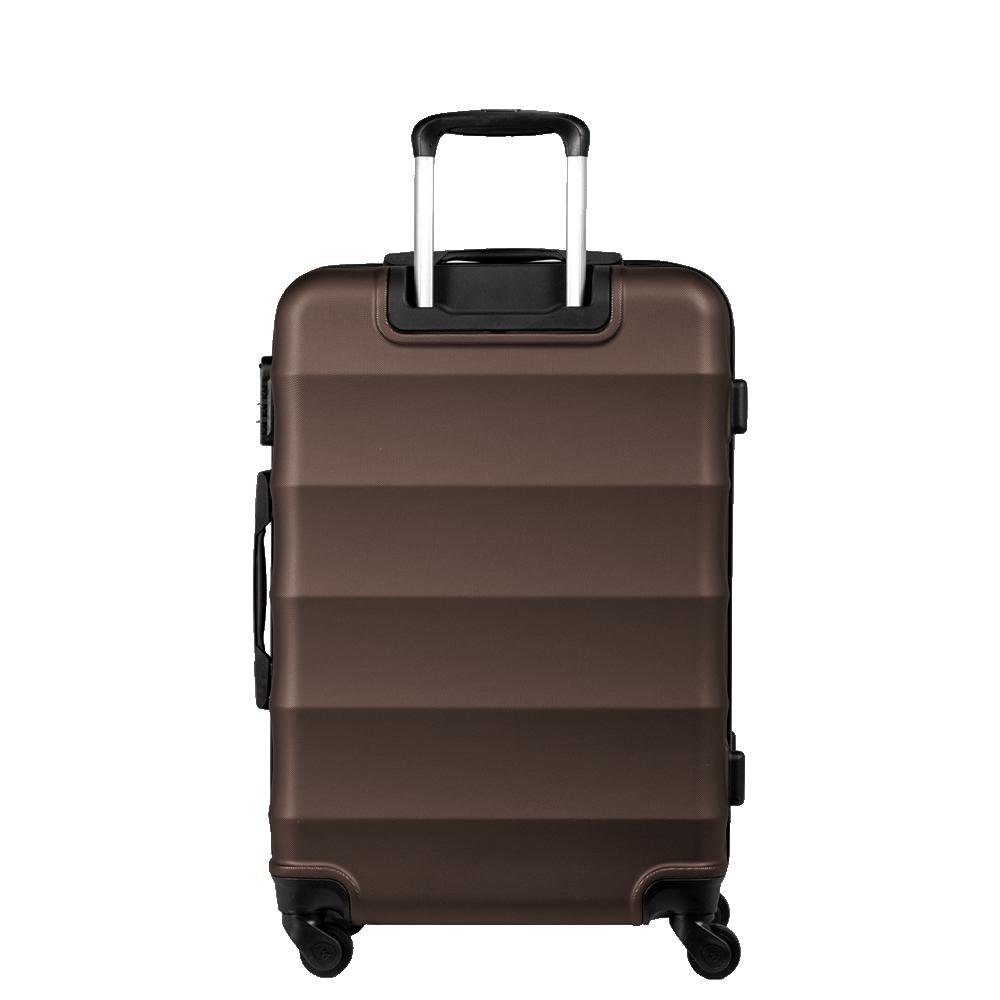 Mala de Viagem Média 23 kg ABS com Rodas 360° Basic - Bronze Marrom 3
