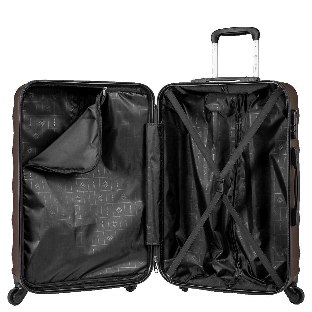 Mala de Viagem Média 23 kg ABS com Rodas 360° Basic - Bronze Marrom 5