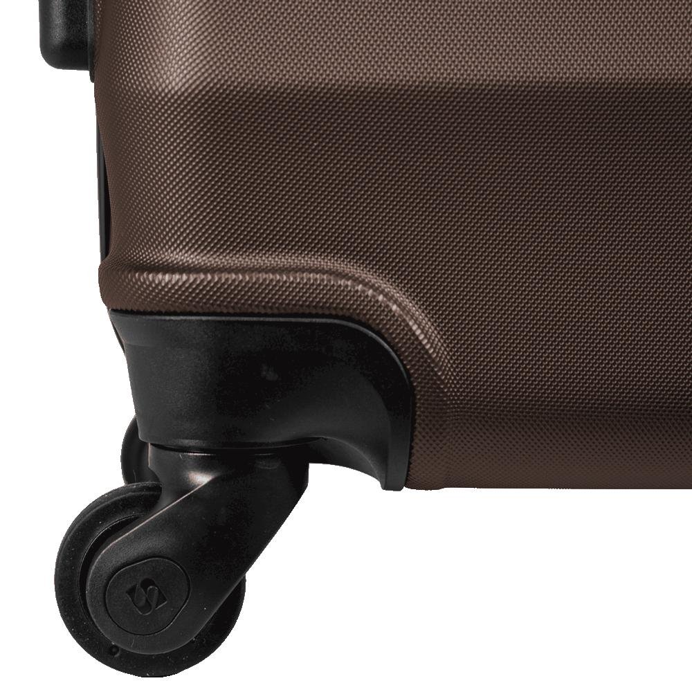 Mala de Viagem Média 23 kg ABS com Rodas 360° Basic - Bronze Marrom 7