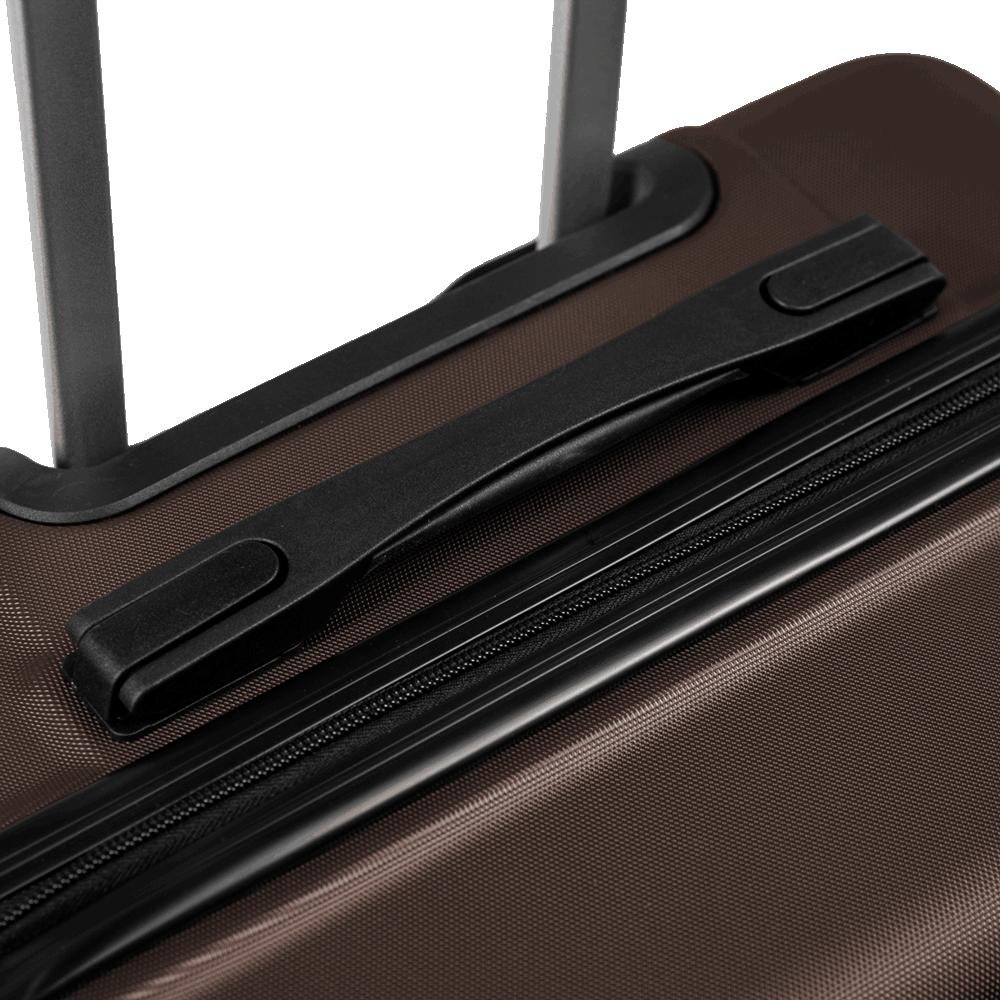Mala de Viagem Média 23 kg ABS com Rodas 360° Basic - Bronze Marrom 9