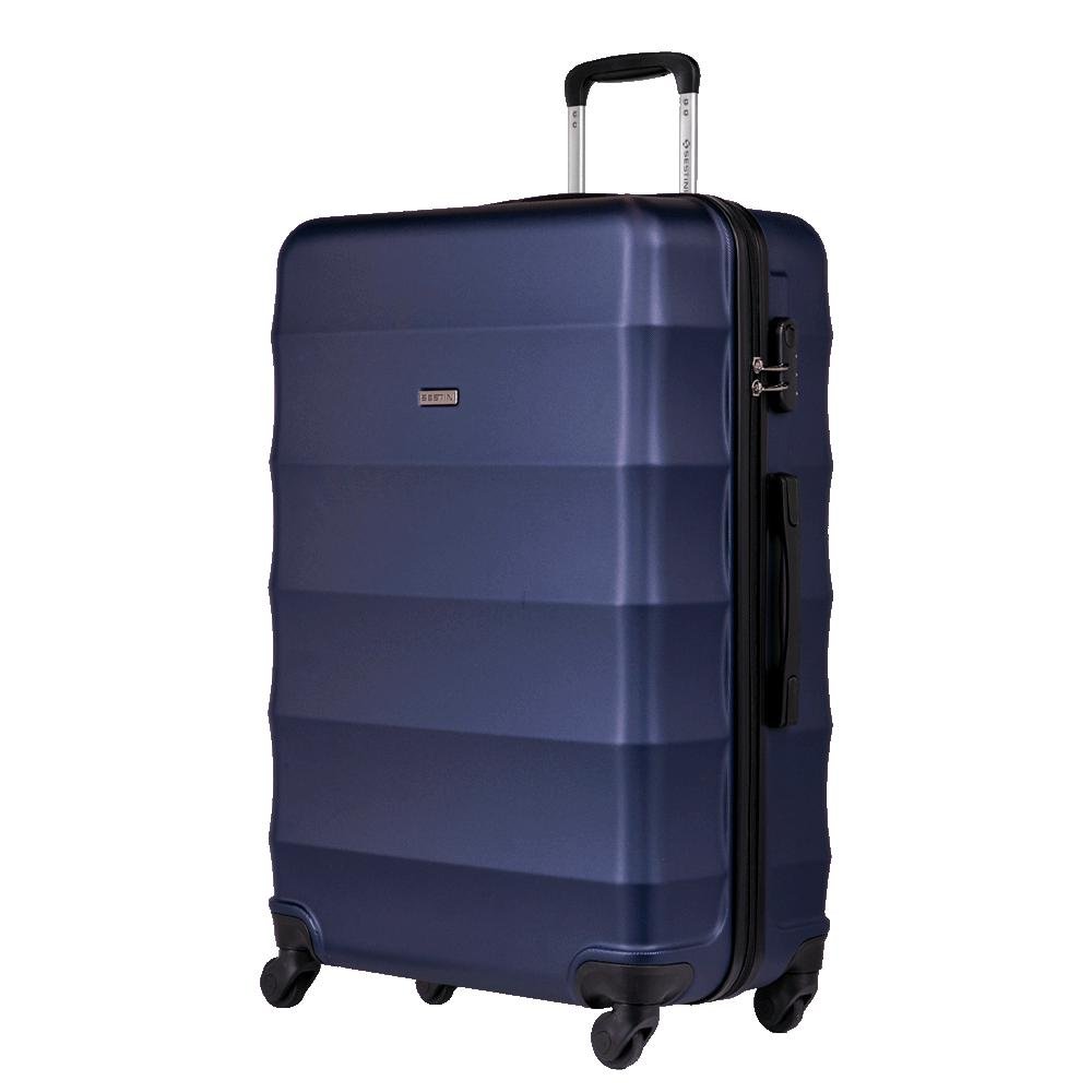 Mala de Viagem Grande 32 kg ABS com Rodas 360° Basic - Azul marinho